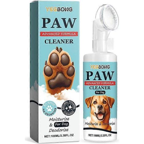 Nettoyant pour pattes de chien avec brosse, nettoyant moussant doux et parfumé, nouveau (1/4)