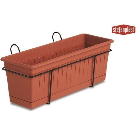 Stefanplast Cassetta Fiori Venezia con Supporto in Metallo 50 cm
