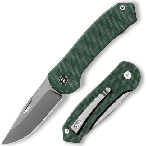 Couteau pliant avec lame VG10 de 7,25 cm et manche G10, Vert