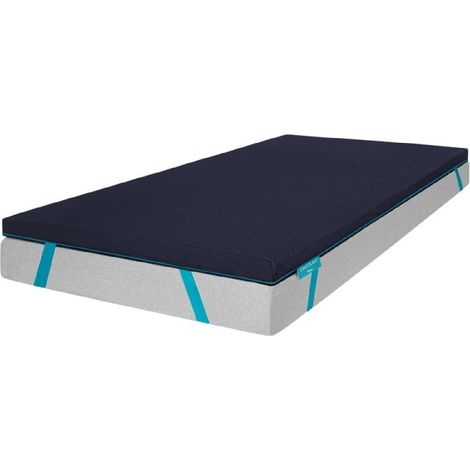 Cecotec Topper Viscoelástico Flow TopSerenity 135x190. Cubrecolchón Sobrecolchón. Viscoelástica 100% de 5 cm de Altura 4 Correas Elásticas