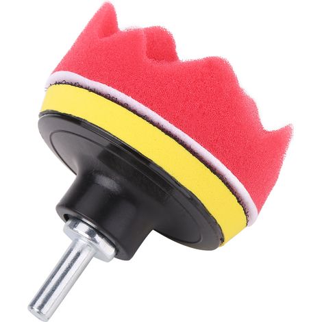 Kit 12 disques éponge 76 mm pour polissage et lustrage voiture, avec adaptateur perceuse (1/5)