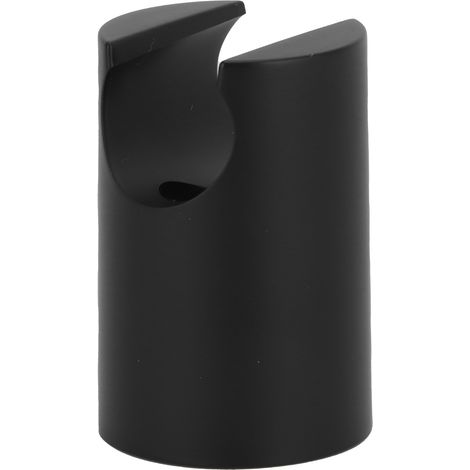 Support de pomme de douche à main mural salle de bain en ABS noir avec vis et chevilles (1/5)