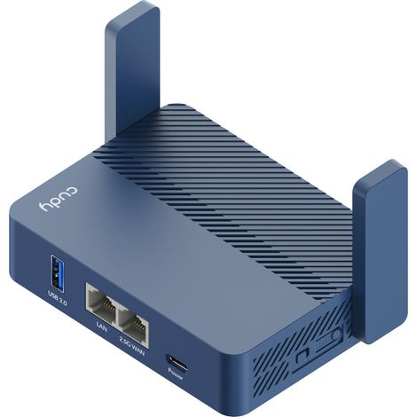 Cudy AX3000 WLAN-Router Gigabit Ethernet Blau (1/4)