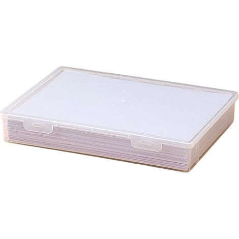 Boîte de rangement en plastique pour fournitures scolaires et domestiques - Collectionneur de magazines empilable