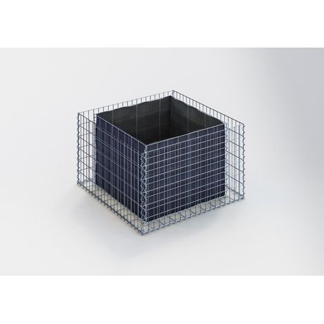 Gabiondeco - Jardinière en Gabion. 100 cm x 60 cm x 100 cm (L x H x P). taille des mailles 5 x 10 cm. Épaisseur des parois 10 cm - Made in Ger...