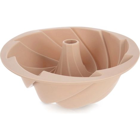 Silicone bundt cake pan with chimney beige 235 cm 235492689 (1/5)
