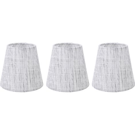 Ortviai Abat-jour en tissu vintage – 3 pièces, clip-on E14, haute transparence, pour lampe de chevet ou salon (1/5)