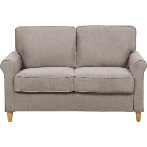 Sofa 2 Seater RONNEBY Fabric Light Brown (1/5)