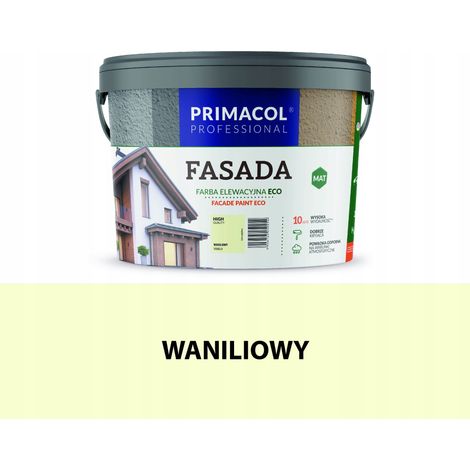 Pintura acrílica para hormigón, fachadas y paredes Primacol 9 l vainilla m 1 unidad. (1/2)