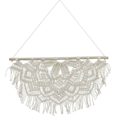 Colgante de pared de macramé en zigzag