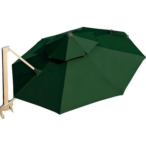 Ersatzdach, wasserdichtes Polyestergewebe, für den Außenbereich geeignet, Dunkelgrün, 3.3m Doppel-Dach60cm-a (1/2)
