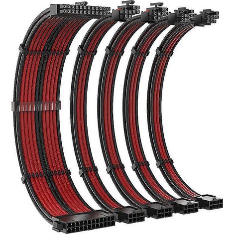 Câble répartiteur 24 broches ATX 24 broches, double PCIe 6+2 broches, double EPS 4+4 broches