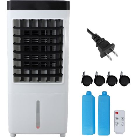 Refroidisseur d'air évaporatif Ventilateur climatiseur mobile 3 vitesses télécommande silencieux économique maison prise US (1/5)