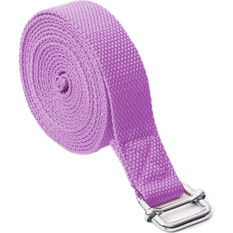 Sangle De Yoga - 250 Cm - Boucle Métallique Carrée - Pour Étirements Flexibilité Et Renforcement Musculaire - 1 Pièce (1/5)