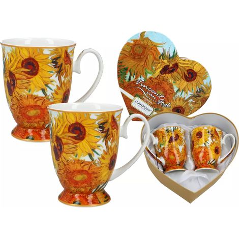 Carmani, Tassen im Herzen - VAN gogh/Sonnenblumen (1/4)
