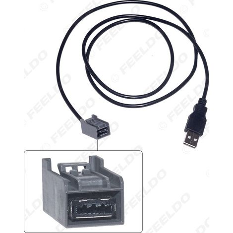 Câble adaptateur audio AUX vers USB compatible avec Mitsubishi Outlander, ASX, Lancer, Honda Accord, Odyssey et Civic