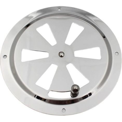 Grille de Ventilation Rond, Ouverture d'aération réglable Évent d'Aération en Acier Inox Entrée et évacuation d'air 125mm