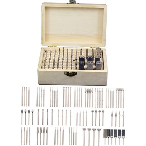 Kit d'accessoires pour outil rotatif 86 pièces comprenant fraises, forets et kit de polissage pour le ponçage, le polissage, la découpe et la sculpture du bois, de la pierre, des bijoux, du verre et d