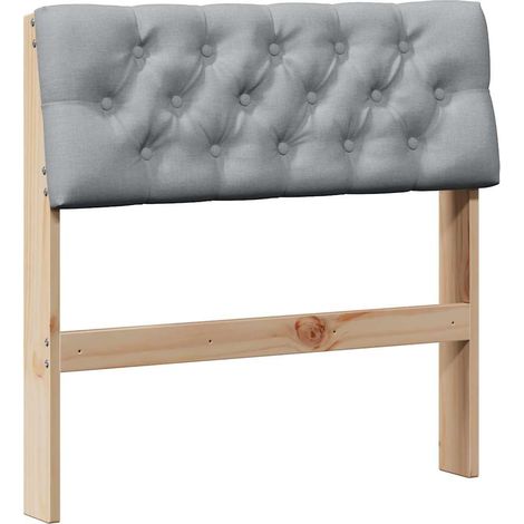 Maison Exclusive - Cabecero tapizado Gris Claro 75 cm Madera de p