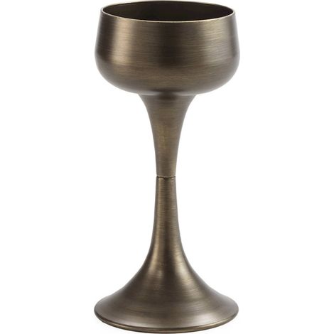 Cache pot en métal finition bronze vieilli style élégant raffiné - bronze vieilli patiné élégant