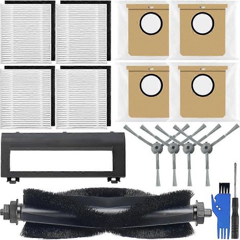 Filtre pour aspirateur brosse pour aspirateur Filtre de brosse pour aspirateur filtre de Accessoire Lot pour Eufy L60 /L50/L60 SES/L50 SES/L60 Hybrid/L50 Hybrid Robot Aspirateur Cleaners Main Brosse F (1/5)