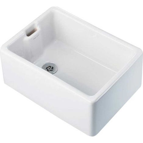 Armitage Shanks Traditional Belfast Ceramic Kitchen Sink 1.0 Bowl 600mm L x 455mm W - White (1/3)