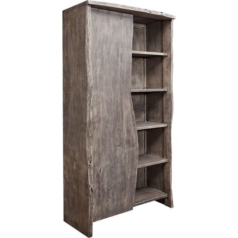 Regal Akazie 105x45x204 grau lackiert PURE ACACIA 910