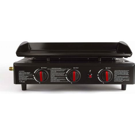 Plancha gaz - DOC277 - 7500W - Acier émaillé - 3 Brûleurs - 6 à 12 personnes (1/3)
