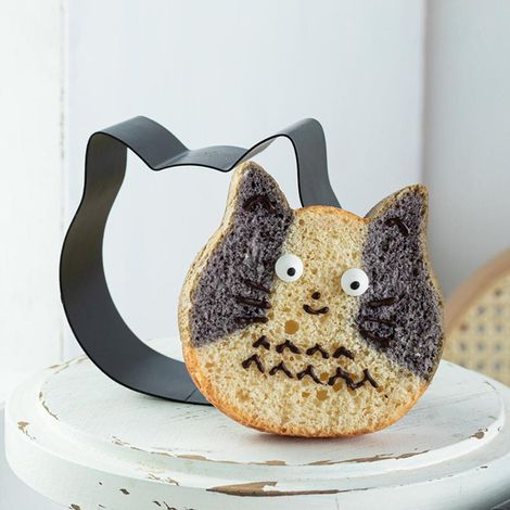 Moule à toasts en forme de chat de style japonais, ustensile de cuisine ménager de forme irrégulière, grand moule à gâteau. (1/5)