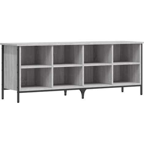 Zapatero mueble para entrada pasillo y salón diseño Sonoma 131 x 35 x 50 cm madera de ingeniería gris 020022061 (1/5)