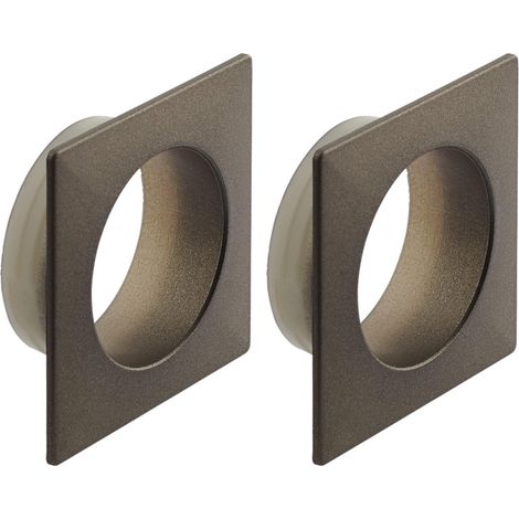 2x Rosace de bouton poussoir carrée en plastique pour épaisseur de porte 19mm Verrou Fermeture Caravane Sécurité Push-lock, anthracite (1/3)