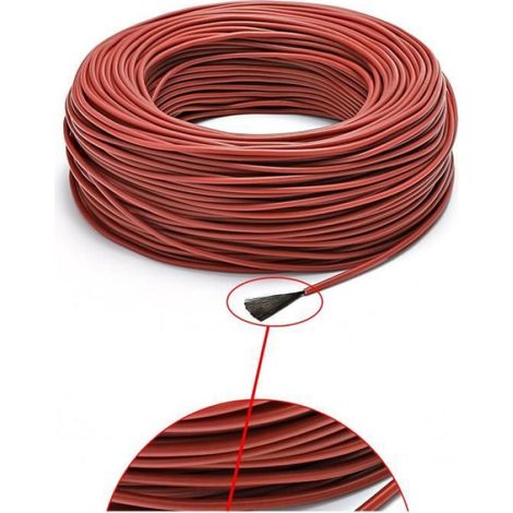50m - Système de chauffage au sol à infrarouge, 220V, cable chauffant en Fiber de carbone avec Thermostat, co (1/4)