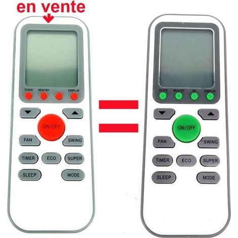 REMPLACEMENT AIRTON TÉLÉCOMMANDE CLIMATISEUR DC INVERTER TAC 12CHSA/ZI REF: 405597 TAC 18CHSA/ZI REF: 405598 TAC 09CHSA/ZI 406426 (1/2)