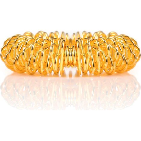 Anneaux De Massage À Pointes - En Acier Inoxydable Anodisé - Pour Réduction Du Stress Et Stimulation Circulatoire Des Doigts - Lot De 30 Pièces (1/5)