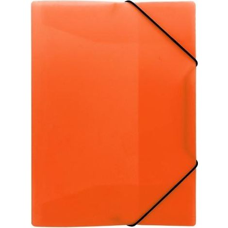 Carpeta con banda elástica A4 PP naranja neón