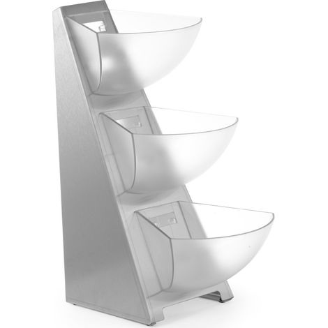 Expositor tipo buffet para azúcar y crema para café, de acero, 3 x 1 L - Hendi 428245 (1/2)