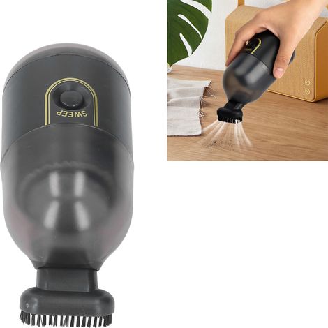 Mini aspiradora de mano, recargable por USB, portátil, inalámbrica, para el hogar, la oficina, el coche, negra – Aspiradora eléctrica de mano versátil con gran potencia de succión y un precio asequibl (1/5)