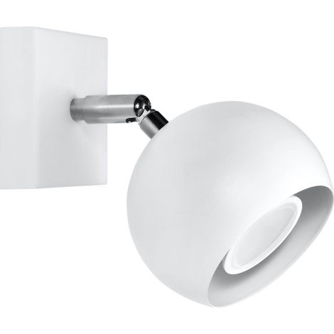 Lámparas de pared Oculare blanco acero 1xGU10  10cm Sollux (1/2)