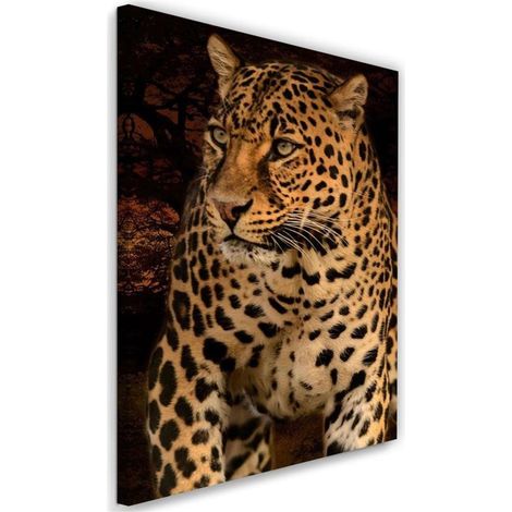 Tableau décoratif Léopard animaux sauvages nature 40x60 (1/5)