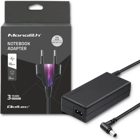 Qoltec Netzteil für Acer Laptop 90W 19V 4,74A 5,52,5 + Stromkabel (1/5)