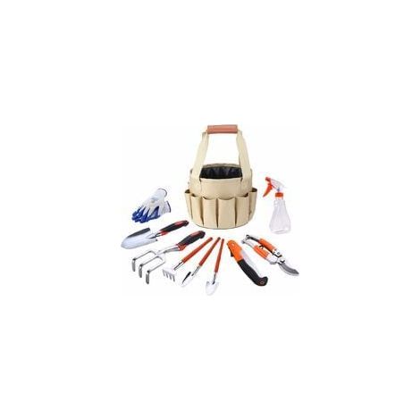 Juego de herramientas de jardinería, juego de herramientas manuales de regalo, kit de trasplante para jardinería al aire libre para jardineros, con bolsa de almacenamiento resistente. (1/5)