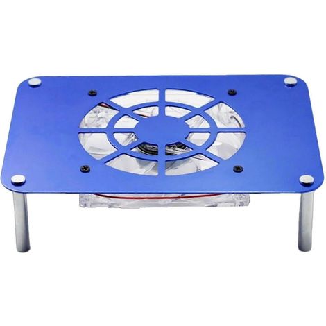 Routeurs de radiocommunication, socle de refroidissement, ventilateur, décodeur, support réseau Wi-Fi pour PC de bureau, argent (1/5)