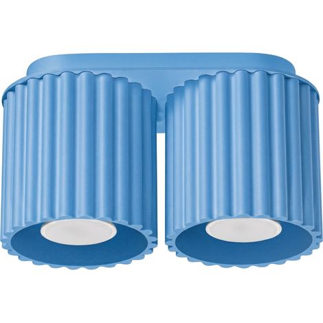 Deckenleuchten AURA hellblau 2xGU10 21cm Aluminium Sollux (1/5)