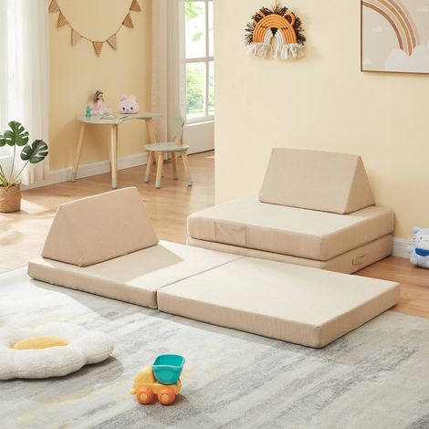 Spielsofa Norhulta 5-tlg. 150x66x46 cm Cord Beige [en.casa]