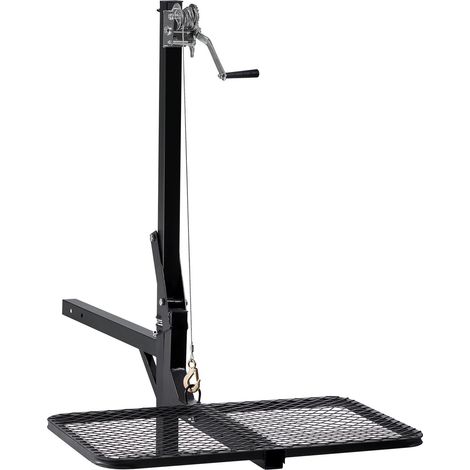 Treuil de levage pour gibier, 300 lbs, montage sur attelage 2 pouces, pivot 360° et pliable. (1/5)