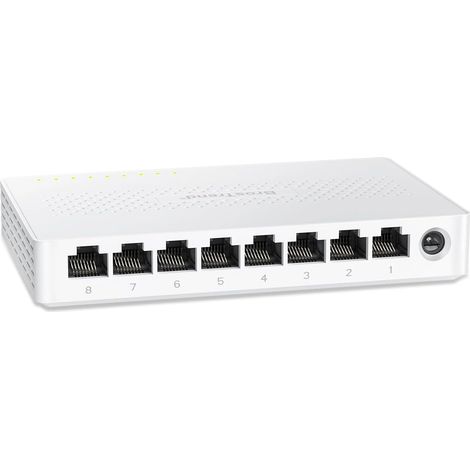 Switch Ethernet 2.5G 8 Ports, Switch RJ45 2.5Gb Unmanaged, 8x 2.5G Base-T Ports, Commutateur Réseau Compatible avec 100/1000/2500Mbps PC NAS, Plug-and-Play, sans Ventilateu (1/5)