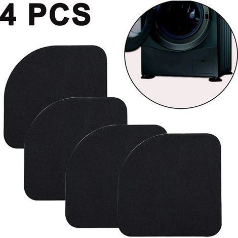 Lot de 4 tapis anti-vibrations pour machine à laver, absorbants et résistants aux chocs, avec protection pour meubles et accessoires pour lave-linge et réfrigérateur. (1/5)