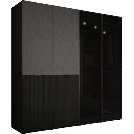 Armadio: Nero Grafite / Vetro Antisol, 200 x 200 x 51 cm (1/5)