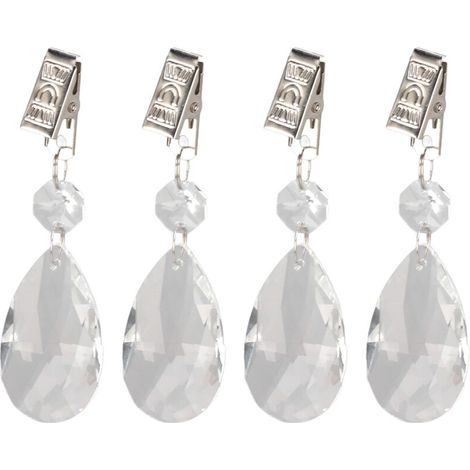 Nappe Goutte D'eau Avec Clips Métal Et Pendentifs Cristal, Décoration Table Pour Pique-nique Et Dîner En Famille (1/4)