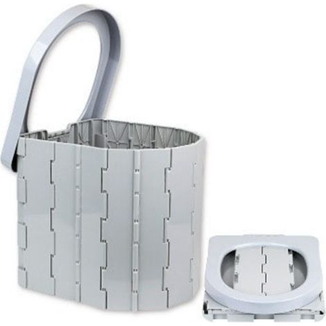 Portable toilettes de voyage extérieur pliantes avec couvercle pour camping randonnée auto-conduite gris (1/5)
